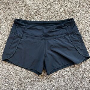 Black Lululemon Speed Up Shorts